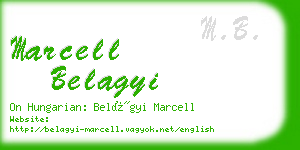 marcell belagyi business card